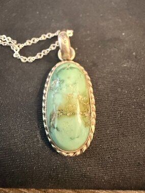 925 Turquoise pendant necklace vintage